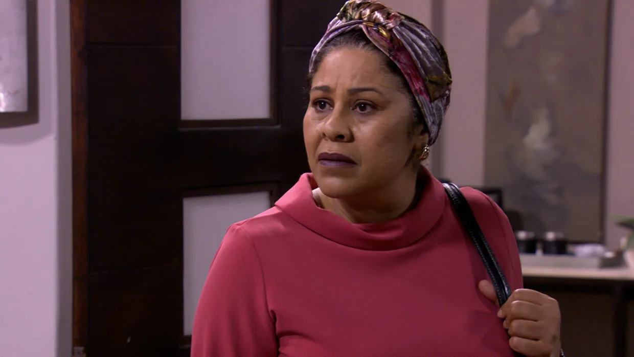 Ilse Klink as Marissa Abrahams in die gewilde sepie, Binnelanders. Foto: Verskaf