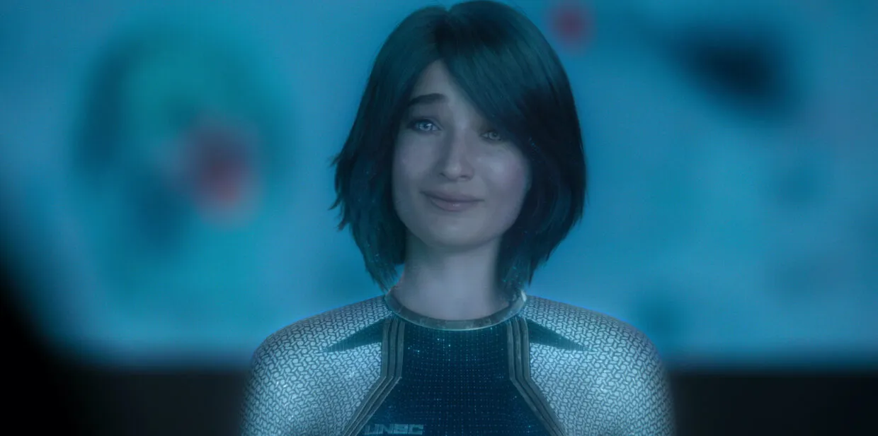 Jen Taylor as Cortana in Halo Season 1, streaming on Paramount+ 2022. Photo credit: Paramount+