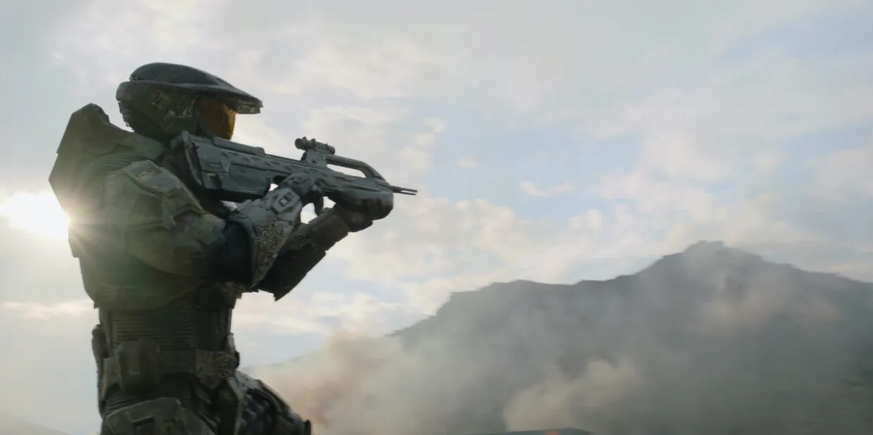Pablo Schreiber as Master Chief, Halo Season 1, streaming on Paramount+ 2022. Photo credit: Paramount+