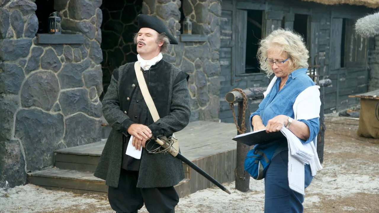 Roberta Durrant op die stel van Krotoa saam met Deon Lotz Diepe Waters